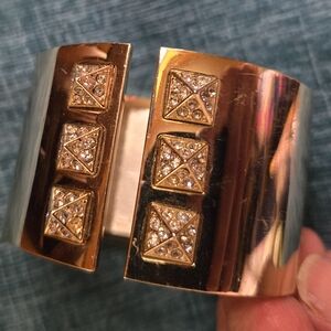 Gold Studded Cuff Bracelet